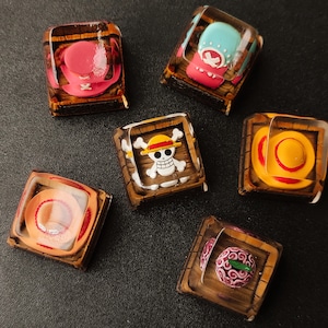 Harz Pirates Anime Artisan Keycap Logo, Hut, Teufel Obst für Mechanische Tastatur