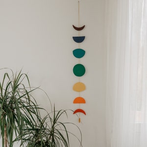 Chakra moon phase wall hanging