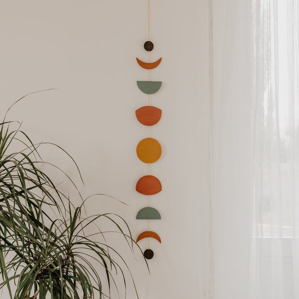 Color Moon phase wall hanging