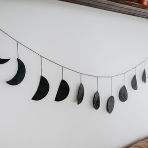 XL Black moon phase wall hanging