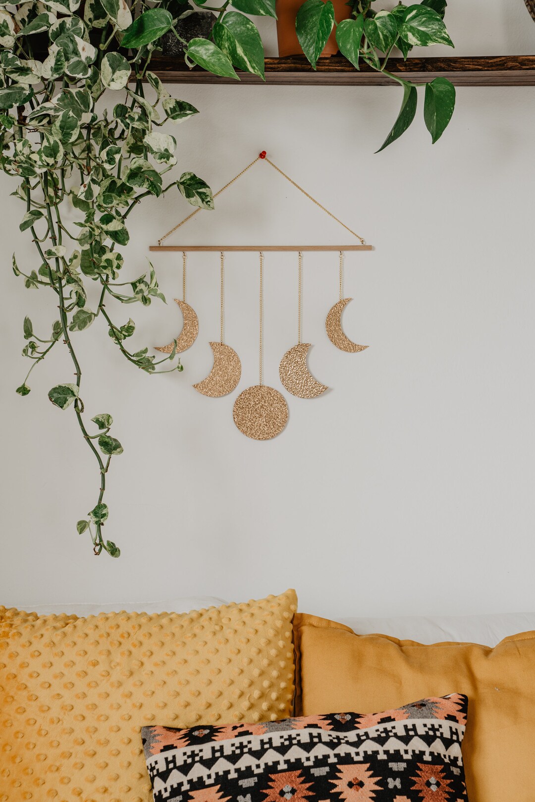 Moon Phase Wall Hanging Wooden - Etsy