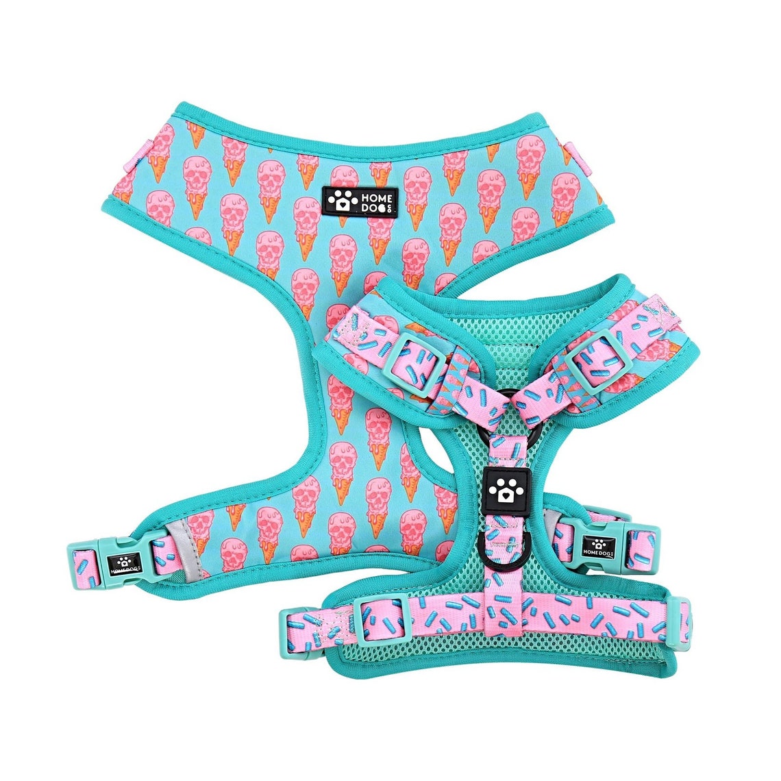 Adjustable Dog Harness Ice Scream image 0