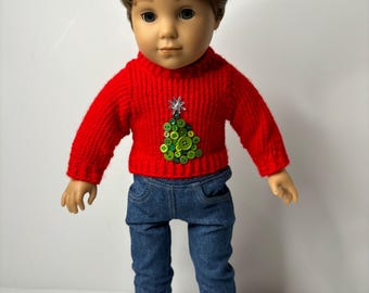 Button Christmas Tree  Sweater