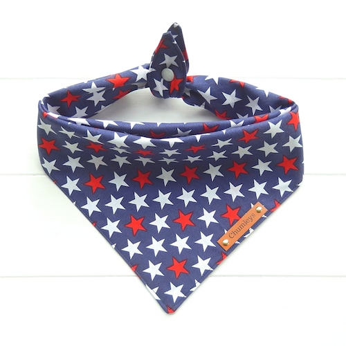 4th of July Dog Bandana Patriotic Dog Bandana Tie & Snap Etsy
