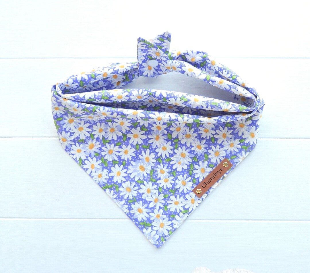 Dog Bandana Cotton Dog Bandana Purple Dog Bandana Snap & - Etsy