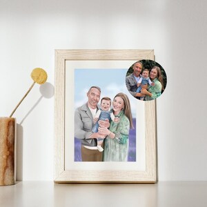 Custom portrait, Christmas Gifts, Couple Portrait, Gift for Dad, Custom Couple Portrait, Family Portrait, Personalized Gift