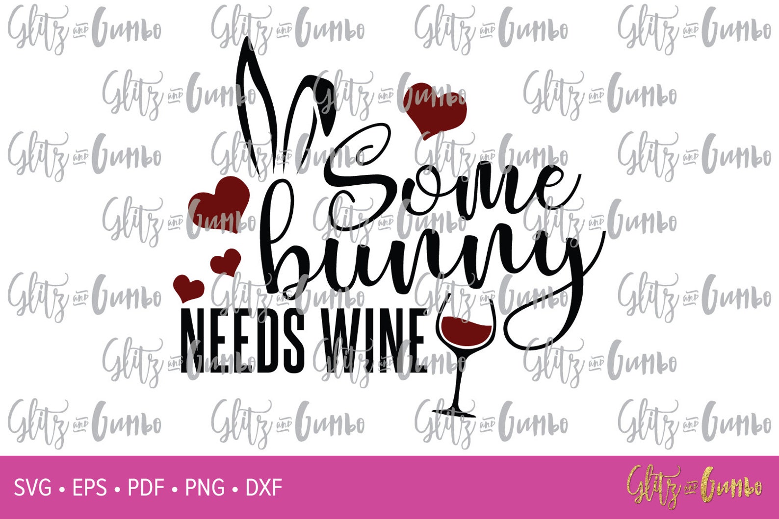Download Some Bunny Needs Wine Easter SVG DXF EPS Files for Cutting ...