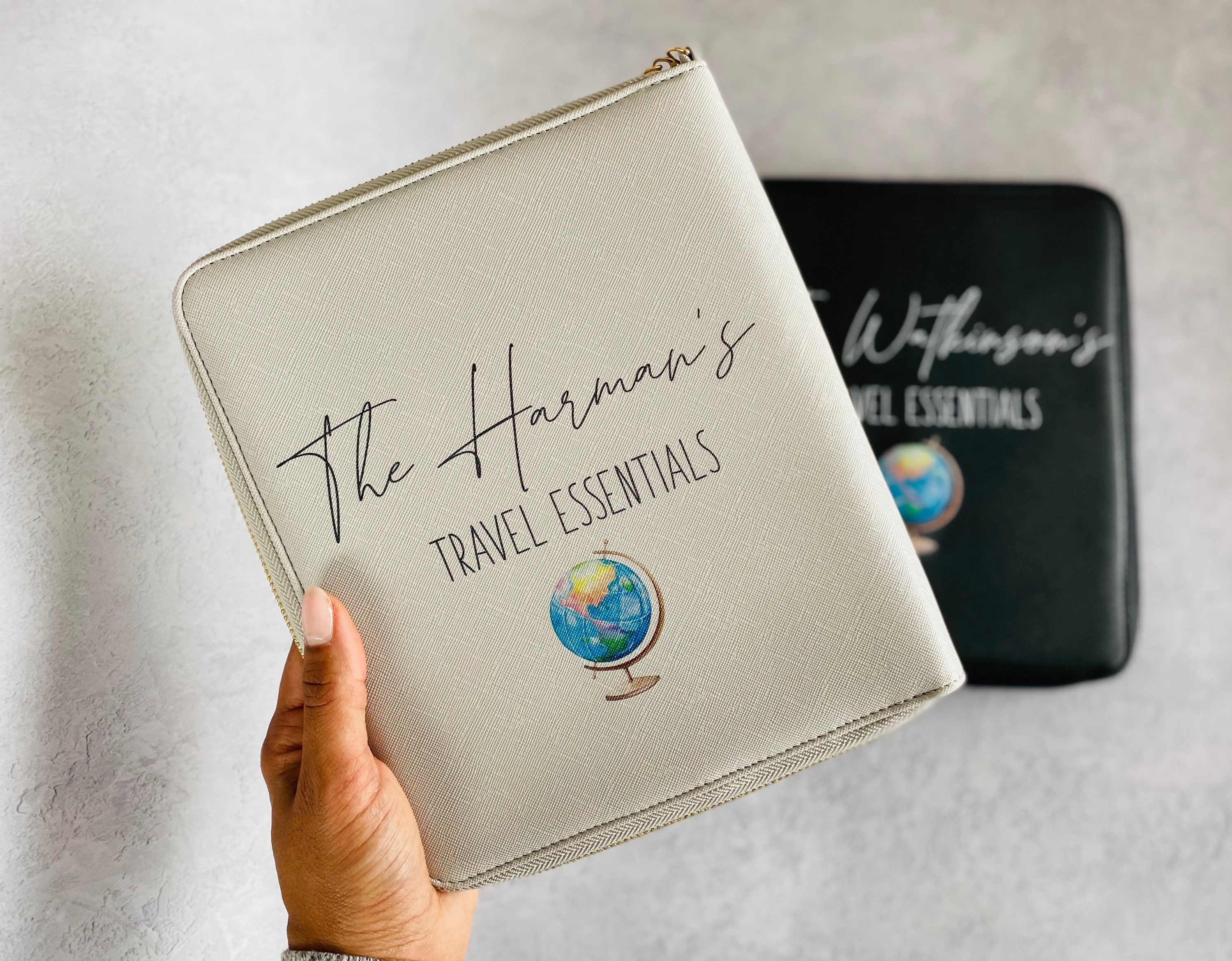 Family personalised travel folder honeymoon travel wallet Etsy