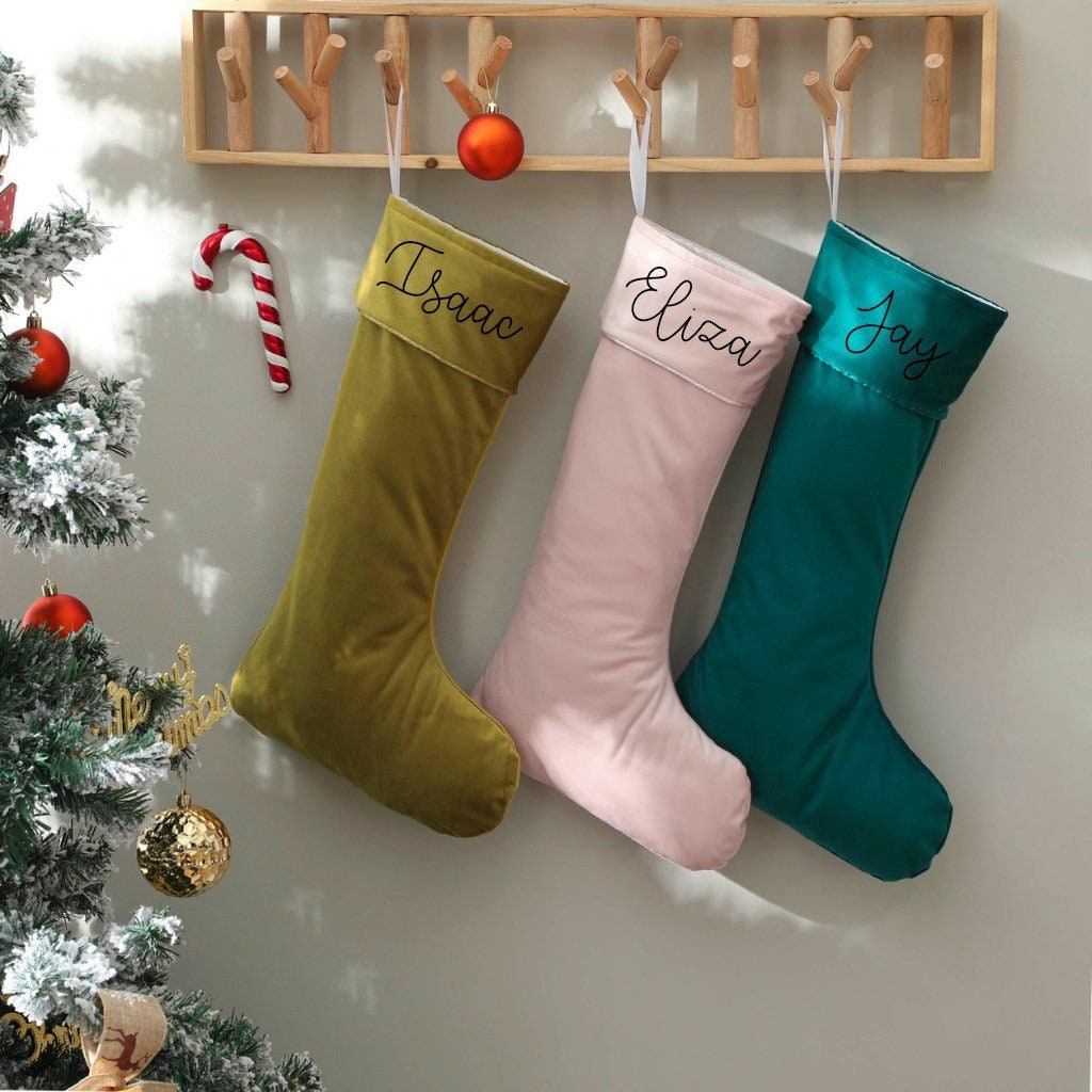 Personalised Luxury Velvet Christmas Stocking Etsy Israel