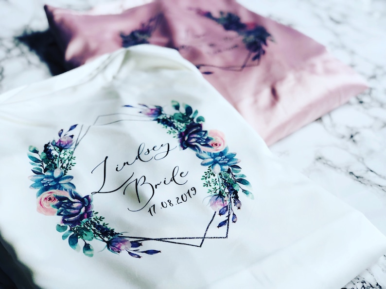 bridal robe personalised dressing gown bride robe lavender bride dressing gown bridesmaid dressing gown dressing gown