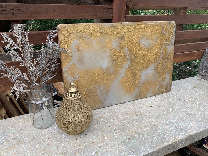 Gold Grey Abstract Art Etsy