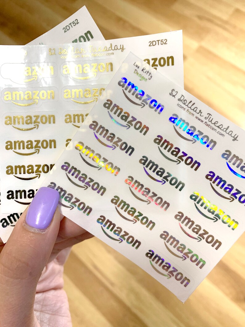 Foiled Amazon Stickers Amazon Stickers Foiled Two Dollar Etsy