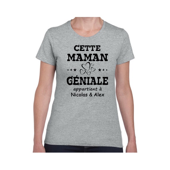 Tee shirt personnalisé maman sale