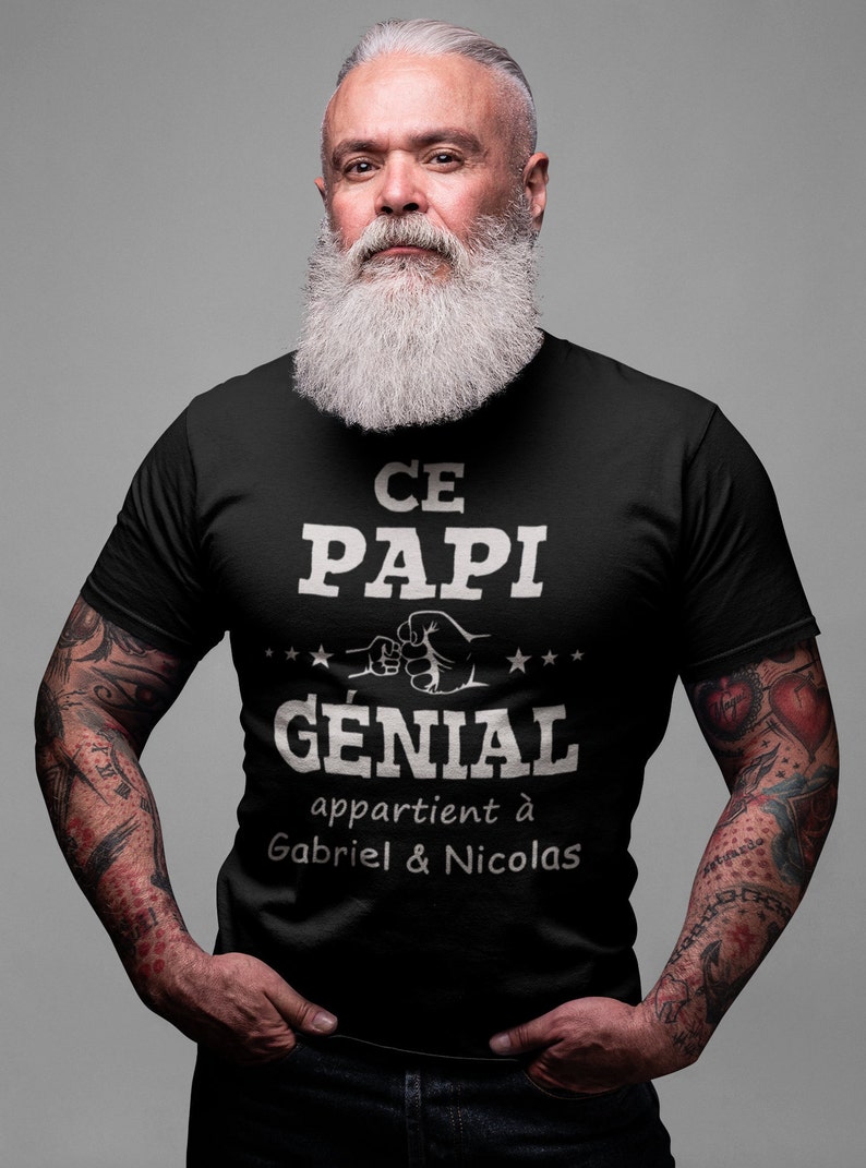 Ce Papi génial appartient à cadeau grand-papa T-Shirt Unisex Ultra Coton Personnalisable image 1