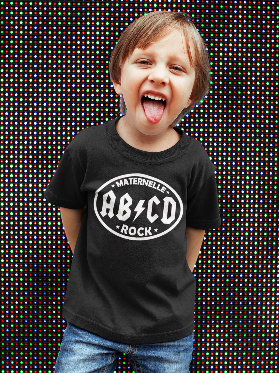 Maternelle Rock ABCD AC DC T-shirt Unisex Pour Enfants Garçons Filles ...