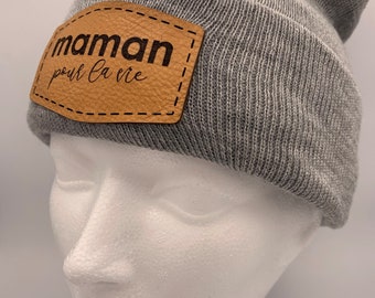 Maman pour la vie - Tuque d'hiver - Maman - Cadeau maman - Fête des mères