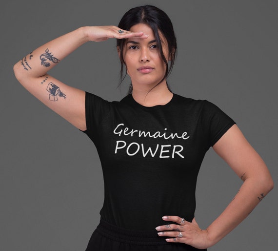 Germaine Power T shirt Col Rond Manches Courtes Humour G re m ne