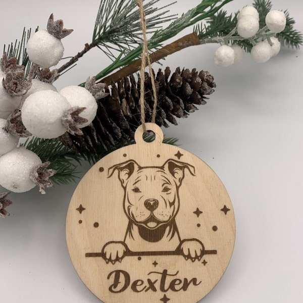 Boule de Noël personnalisée chien - Ornement de Noël personnalisé - Chien race - dogdad - dogmom