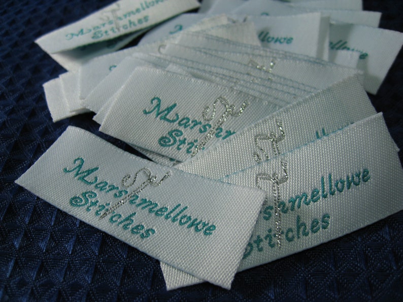 Custom Woven Labels Personalized Clothing Tags Name Tag Labels Made-to-order labels for Knitting, Sewing, and Crochet Projects zdjęcie 5