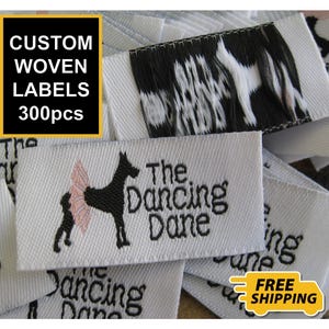 300pcs Custom Woven Labels | School Labels | Craft Labels | Personalized Clothing Tags | Name Labels | Made-to-order labels