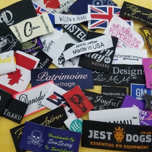 Custom Woven Labels Personalized Clothing Tags Name Tag Labels Made-to-order labels for Knitting, Sewing, and Crochet Projects zdjęcie 8