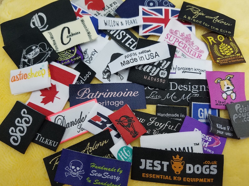 Custom Woven Labels Personalized Clothing Tags Name Tag Labels Made-to-order labels for Knitting, Sewing, and Crochet Projects zdjęcie 8
