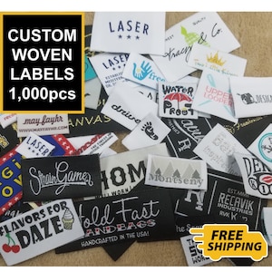 Custom Woven Labels | Personalized Clothing Tags | Name Tag Labels | Made-to-order labels for Knitting, Sewing, and Crochet Projects