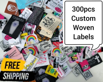 Custom Woven Labels | Personalized Clothing Tags | Name Tag Labels | Made-to-order labels for Knitting, Sewing, and Crochet Projects