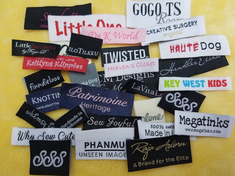 Custom Woven Labels Personalized Clothing Tags Name Tag Labels Made-to-order labels for Knitting, Sewing, and Crochet Projects zdjęcie 10
