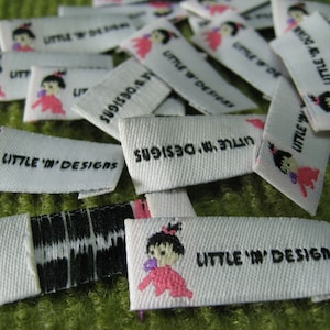 Custom Woven Labels Personalized Clothing Tags Name Tag Labels Made-to-order labels for Knitting, Sewing, and Crochet Projects zdjęcie 4