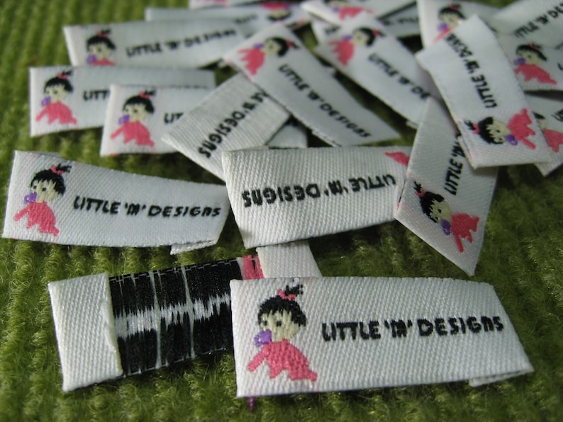 Custom Woven Labels Personalized Clothing Tags Name Tag Labels Made-to-order labels for Knitting, Sewing, and Crochet Projects zdjęcie 4