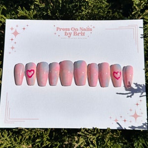 Lover Nails | Tour Nails | Taylor Album Nails | Hand Painted Designs | Press-on Nails | Fake Nails | False Nails |
