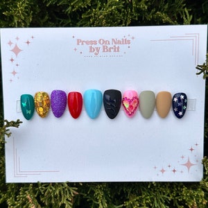 Eras Nails | Taylor Album Nails | Hand Painted Designs | Press-on Nails | Fake Nails | False Nails |