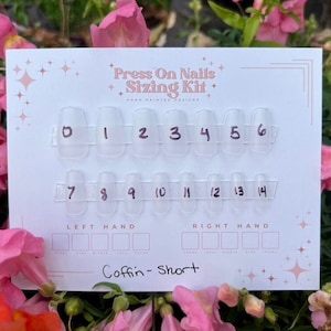 Press On Nail Sizing Kit | Press-on Nails | Fake Nails | False Nails | 15 Sizes