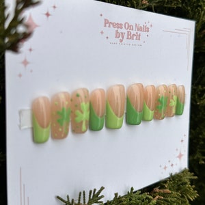 Clover French Nails | Four Leaf Clover Nails | Saint Patrick’s Day