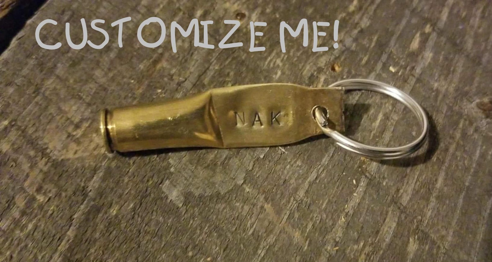 Custom Bullet Keychain Hand Stamped Personalized Bullet Etsy