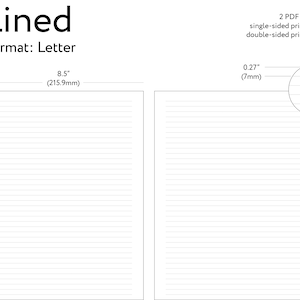 printable a5 lined paper lined printable planner insert etsy canada