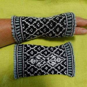 Scaldamani da polso lavorati a mano, tinti con piante, taglia unica, polsini da donna, scaldamani, scaldamani, scaldamani regalo norvegese