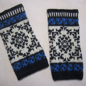 Cuffs wrist warmers hand knitted one size hand warmers arm warmers hand warmers gift Norwegian