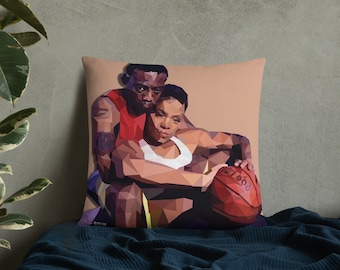 90's Kinda Love| Love & Basketball Pillow
