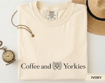 Camiseta Yorkie Café y Yorkies Camiseta de Mamá Yorkie Regalo