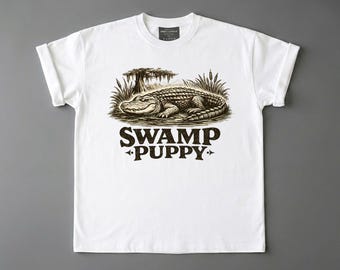 Camiseta de caimán, cachorro de pantano, camiseta vintage de caimán, regalo
