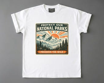 Camiseta Protejamos Nuestros Parques Póster Vintage de la WPA Reserva de Montaña La Camiseta Salvaje