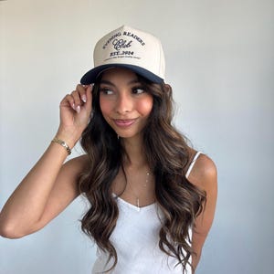 Evening Readers Club Embroidered Hat: Book Lover Gift