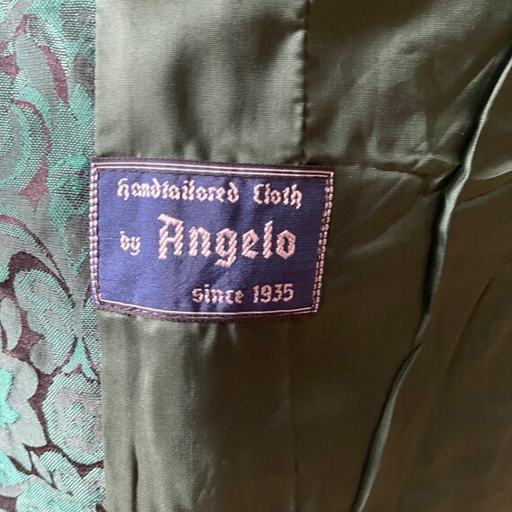 Monochrome Jacquard Down Coat in Vintage Emerald