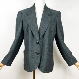 Vintage Classic French Tweed Jacket, Pure New Wool Blazer