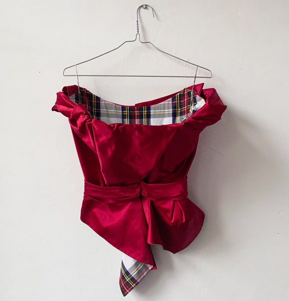 Vivienne WESTWOOD Corset, Red Silk Corset Top - image 9