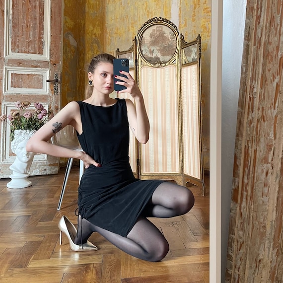 Vintage MOSCHINO Little Black Silk 