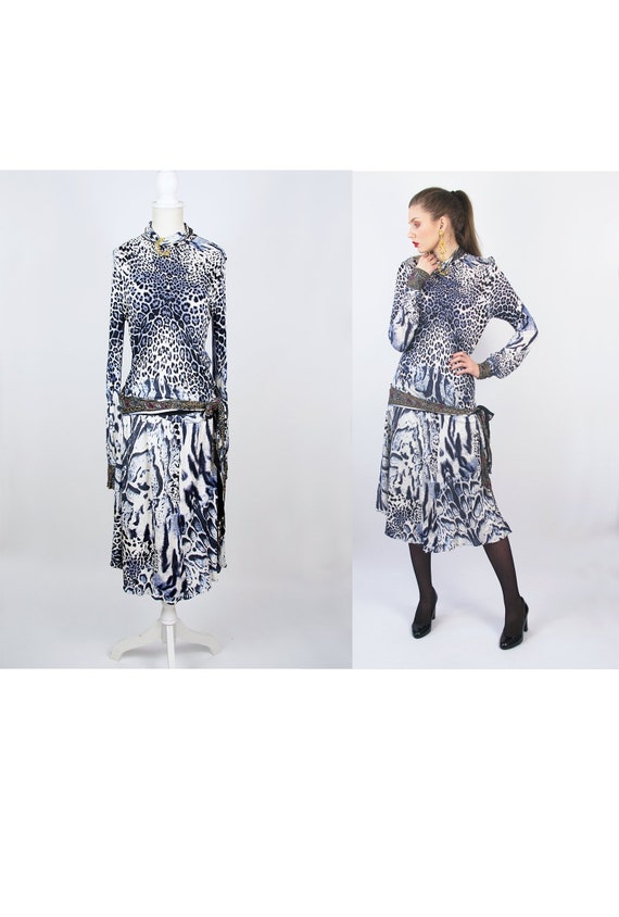 designer leopard print dress