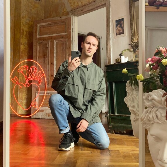 Chaqueta militar vintage hombre hotsell